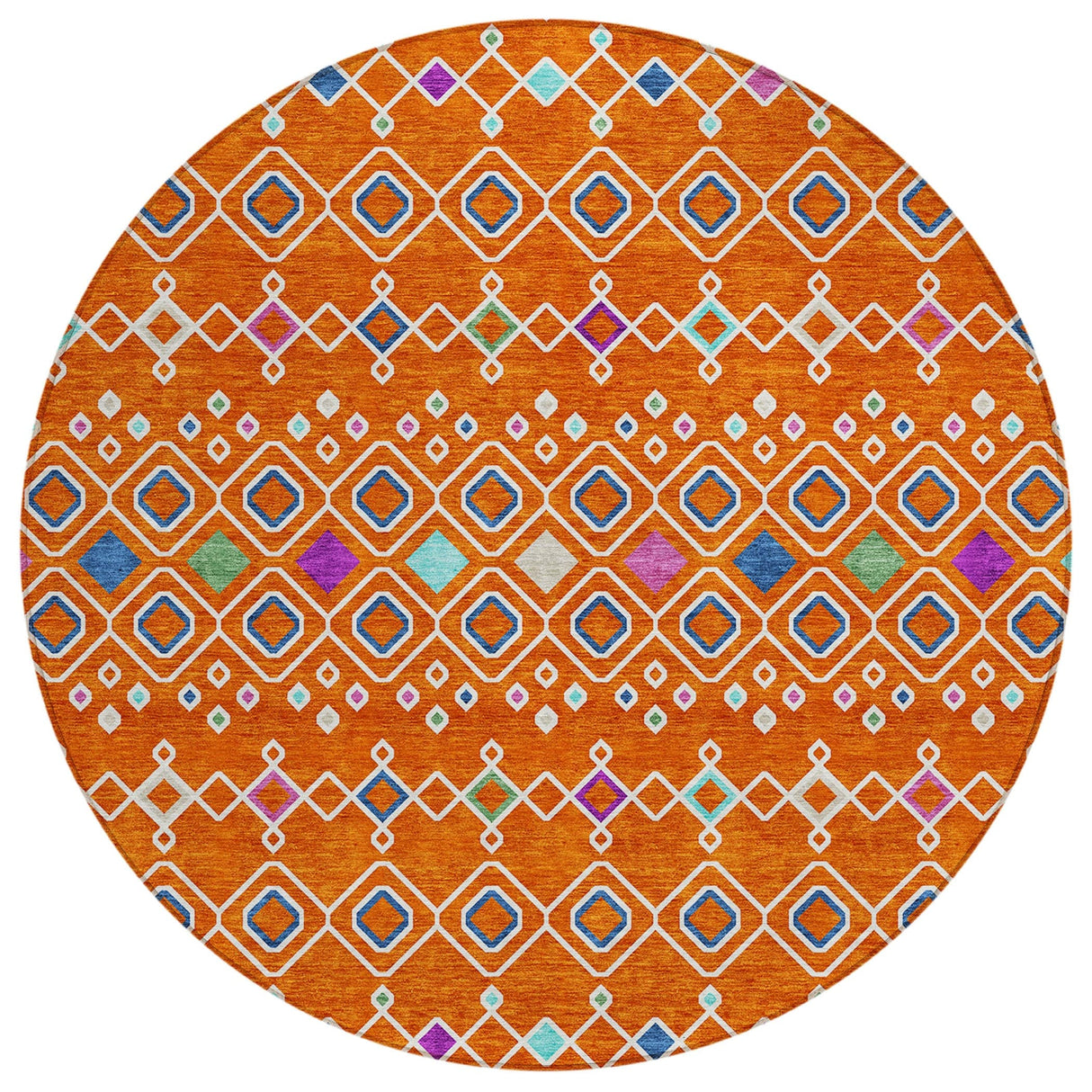 Machine Washable Indoor/ Outdoor Global Contempory Chantille Rug