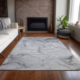 Machine Washable Indoor/ Outdoor Marble Chantille Rug
