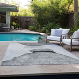 Machine Washable Indoor/ Outdoor Modern Abstract Chantille Rug