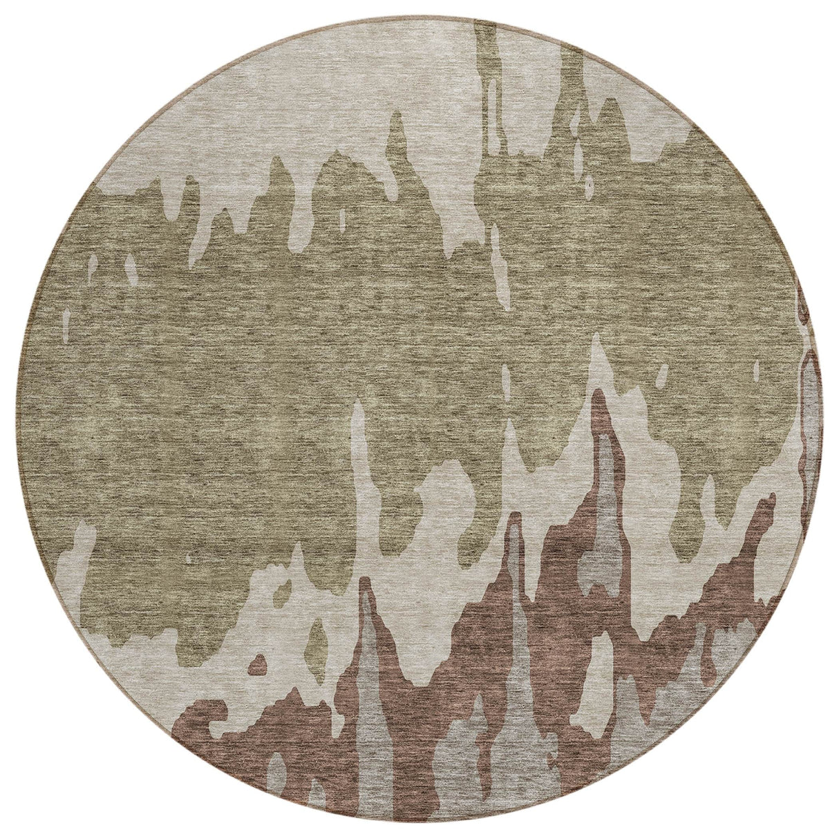 Machine Washable Indoor/ Outdoor Modern Abstract Chantille Rug