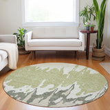 Machine Washable Indoor/ Outdoor Modern Abstract Chantille Rug