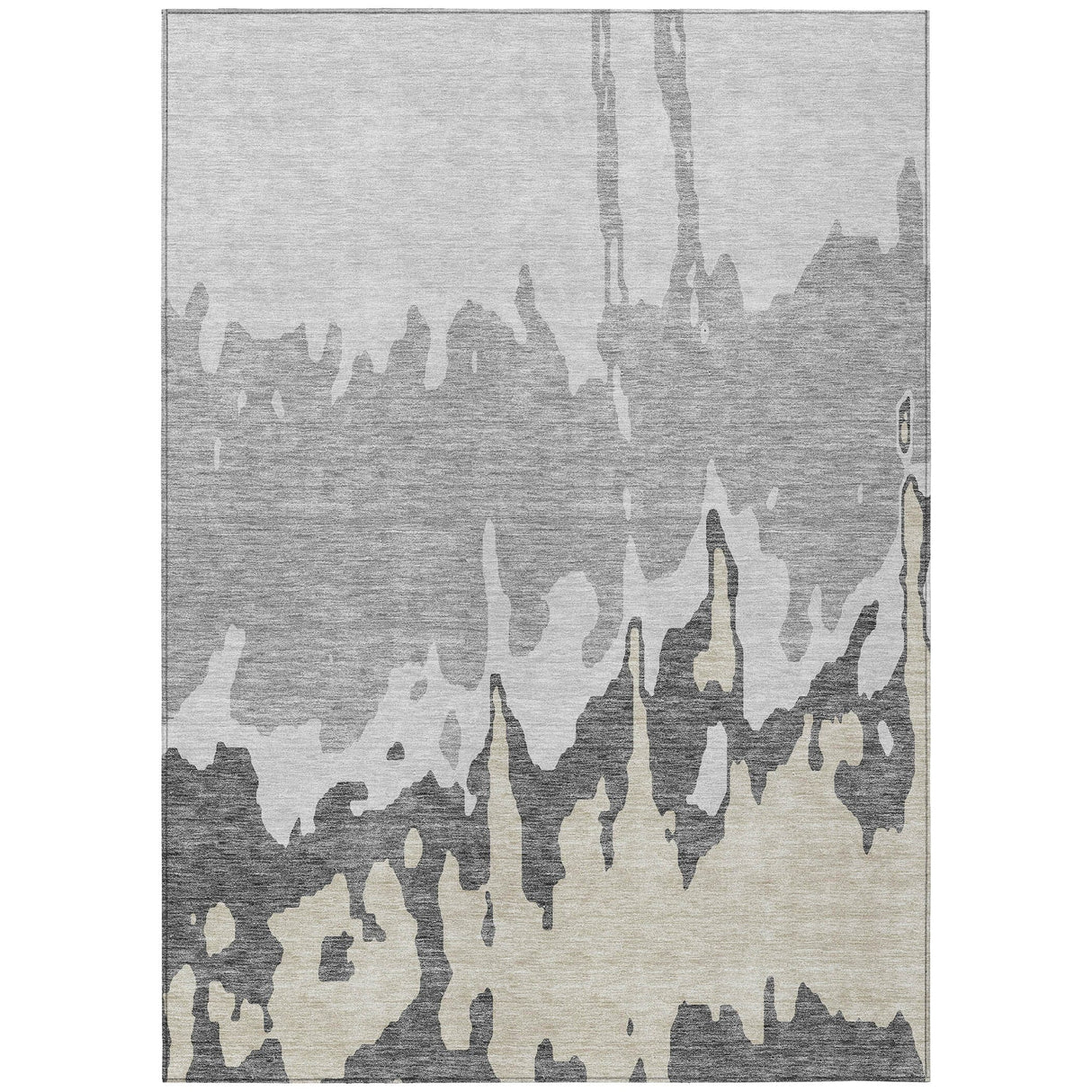 Machine Washable Indoor/ Outdoor Modern Abstract Chantille Rug