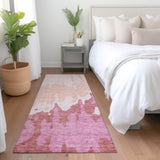 Machine Washable Indoor/ Outdoor Modern Abstract Chantille Rug