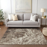 Machine Washable Indoor/ Outdoor Modern Abstract Chantille Rug