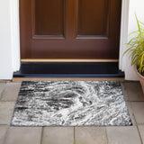 Machine Washable Indoor/ Outdoor Modern Abstract Chantille Rug