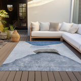 Machine Washable Indoor/ Outdoor Modern Abstract Chantille Rug