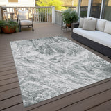 Machine Washable Indoor/ Outdoor Modern Abstract Chantille Rug