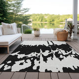 Machine Washable Indoor/ Outdoor Modern Abstract Chantille Rug