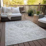 Machine Washable Indoor/ Outdoor Modern Abstract Chantille Rug