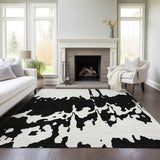 Machine Washable Indoor/ Outdoor Modern Abstract Chantille Rug
