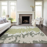 Machine Washable Indoor/ Outdoor Modern Abstract Chantille Rug