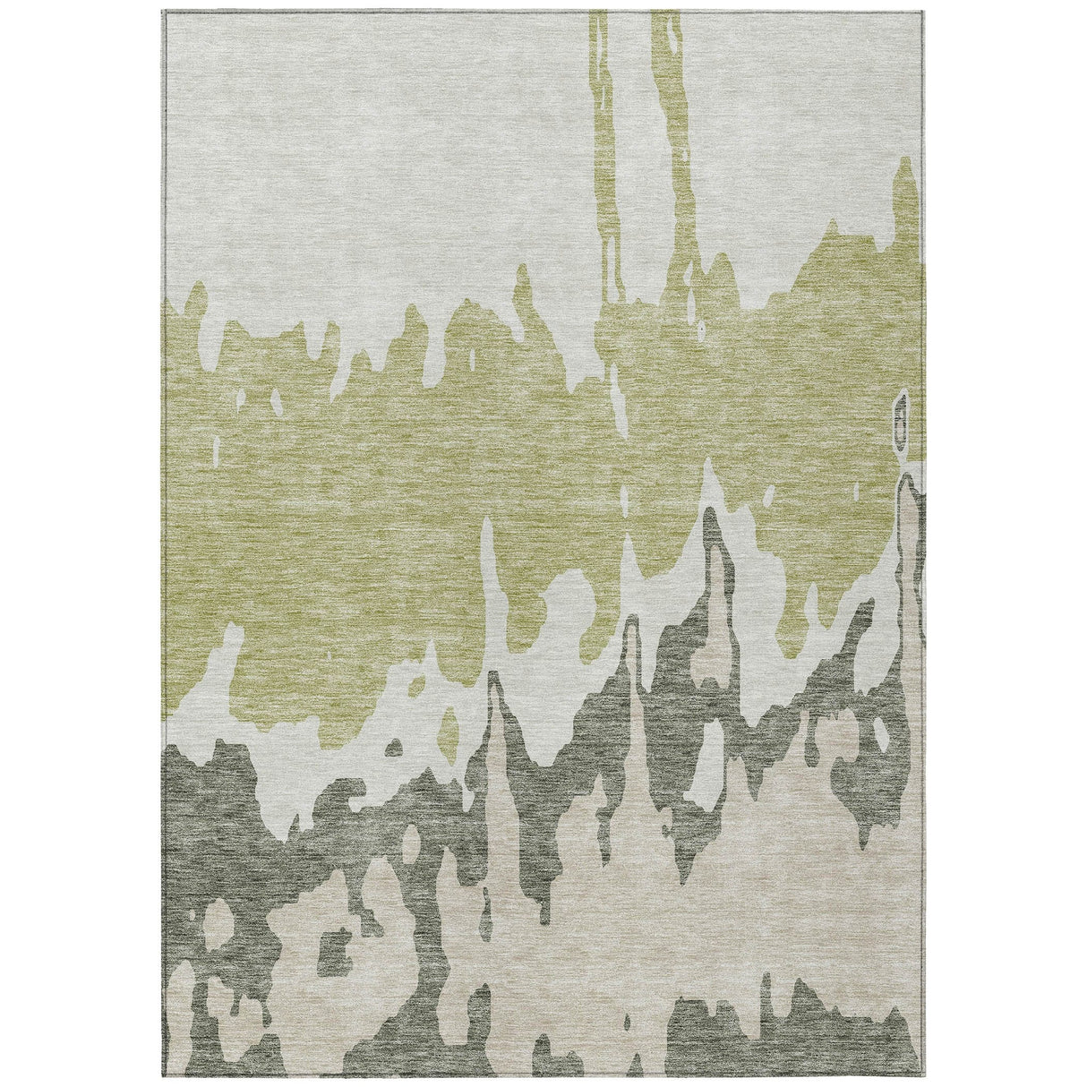 Machine Washable Indoor/ Outdoor Modern Abstract Chantille Rug