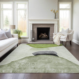 Machine Washable Indoor/ Outdoor Modern Abstract Chantille Rug