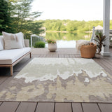 Machine Washable Indoor/ Outdoor Modern Abstract Chantille Rug