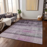 Machine Washable Indoor/ Outdoor Modern Abstract Chantille Rug