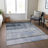 Machine Washable Indoor/ Outdoor Modern Abstract Chantille Rug