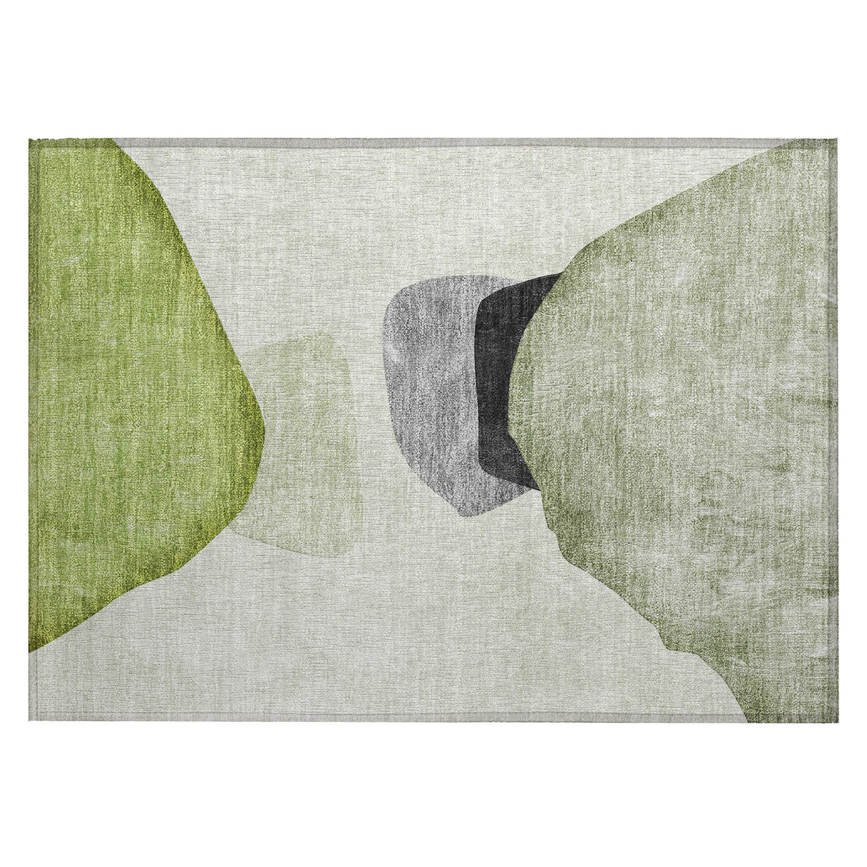 Machine Washable Indoor/ Outdoor Modern Abstract Chantille Rug