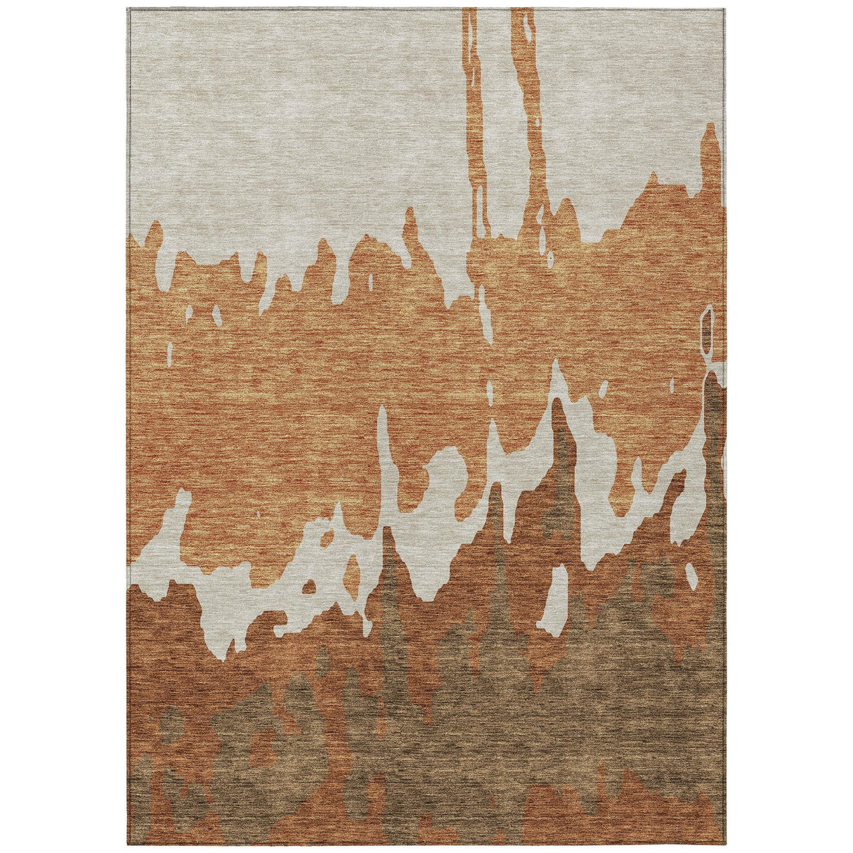 Machine Washable Indoor/ Outdoor Modern Abstract Chantille Rug
