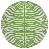 Machine Washable Indoor/ Outdoor Modern Animal Print Chantille Rug