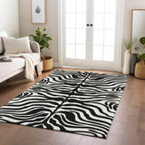 Machine Washable Indoor/ Outdoor Modern Animal Print Chantille Rug
