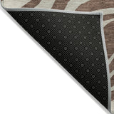Machine Washable Indoor/ Outdoor Modern Animal Print Chantille Rug