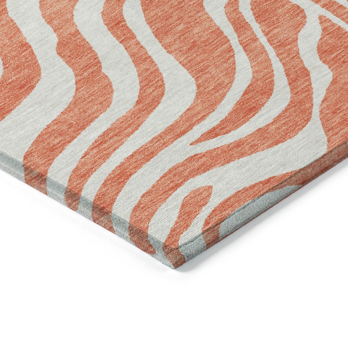 Machine Washable Indoor/ Outdoor Modern Animal Print Chantille Rug