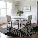 Machine Washable Indoor/ Outdoor Modern Blocks Chantille Rug