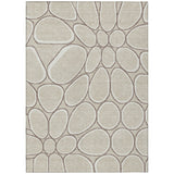 Machine Washable Indoor/ Outdoor Modern Bubbles Chantille Rug