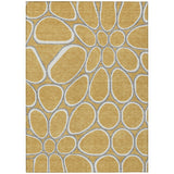 Machine Washable Indoor/ Outdoor Modern Bubbles Chantille Rug