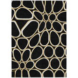 Machine Washable Indoor/ Outdoor Modern Bubbles Chantille Rug