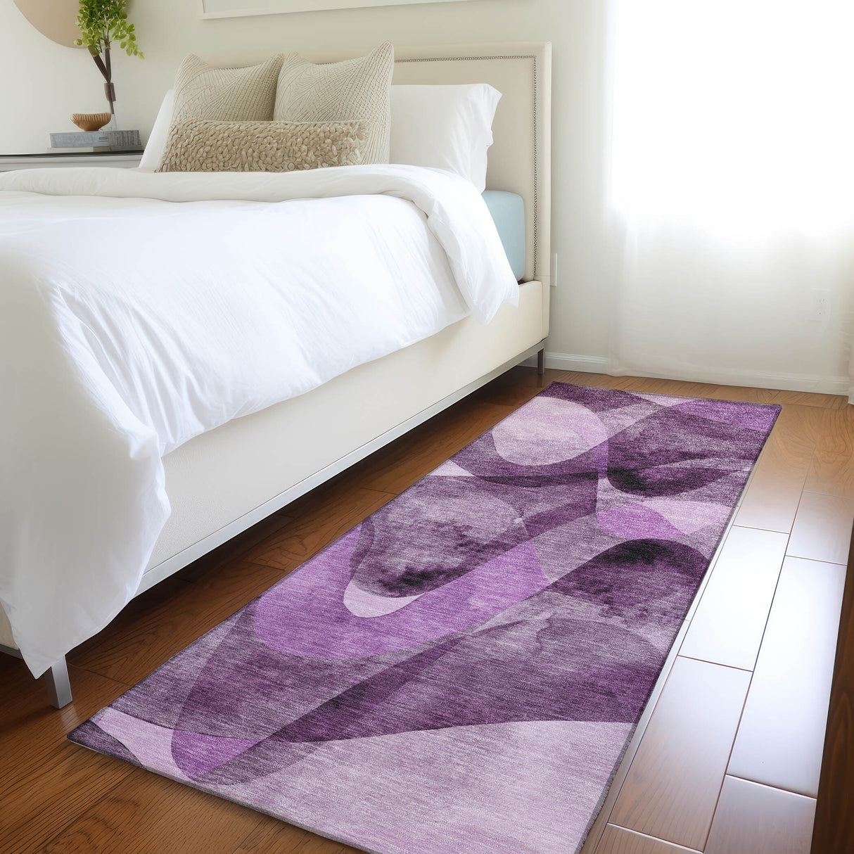 Machine Washable Indoor/ Outdoor Modern Chantille Rug