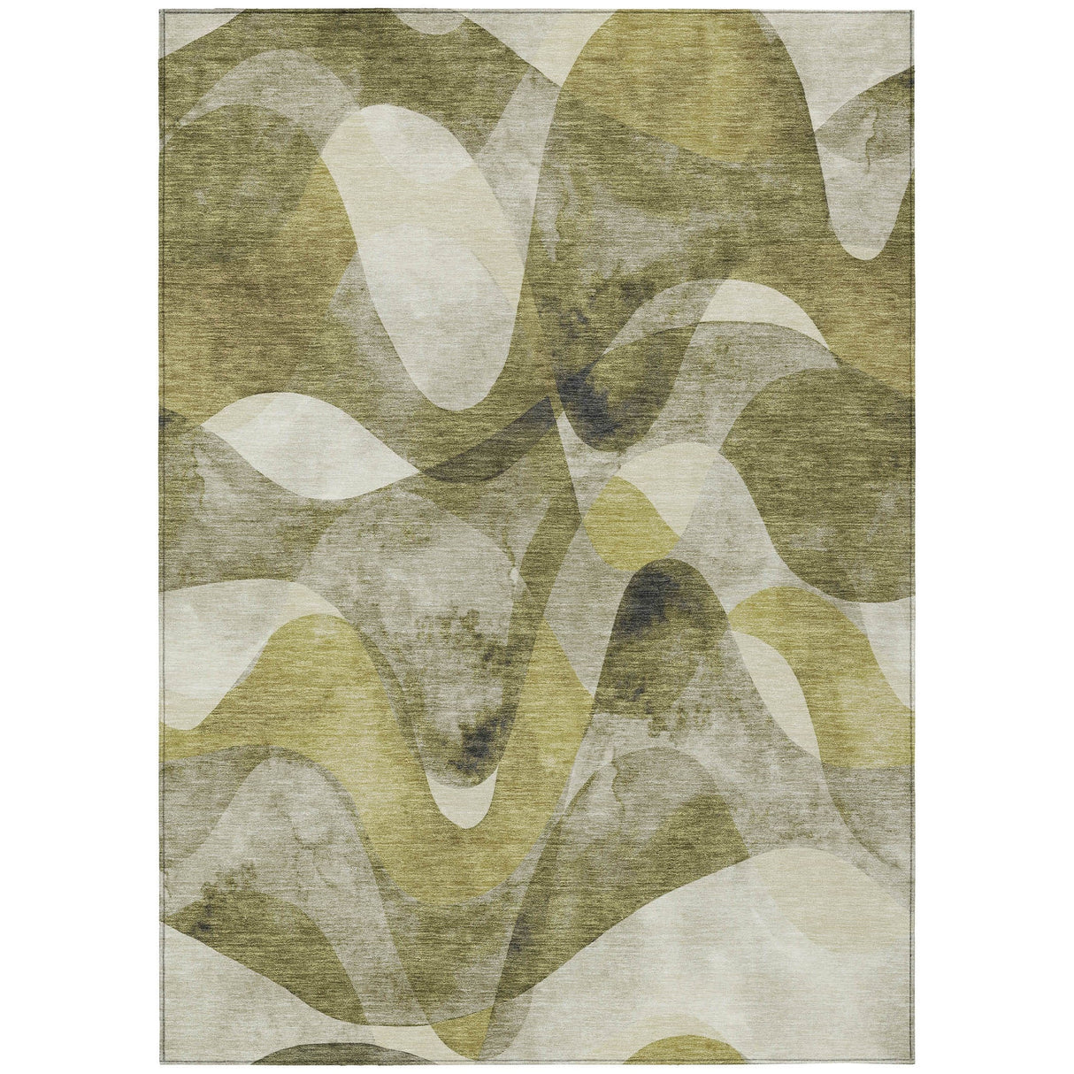 Machine Washable Indoor/ Outdoor Modern Chantille Rug