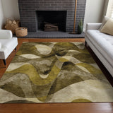 Machine Washable Indoor/ Outdoor Modern Chantille Rug