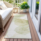 Machine Washable Indoor/ Outdoor Modern Circles Chantille Rug