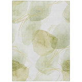 Machine Washable Indoor/ Outdoor Modern Circles Chantille Rug