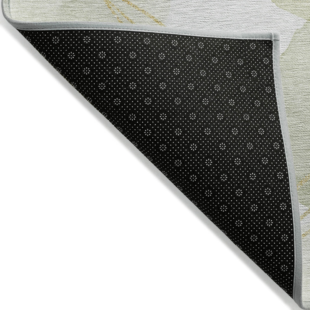 Machine Washable Indoor/ Outdoor Modern Circles Chantille Rug