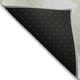 Machine Washable Indoor/ Outdoor Modern Circles Chantille Rug