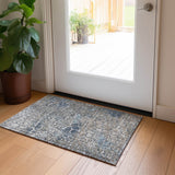 Machine Washable Indoor/ Outdoor Modern Cobble Chantille Rug