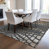 Machine Washable Indoor/ Outdoor Modern Cobble Chantille Rug