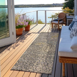 Machine Washable Indoor/ Outdoor Modern Cobble Chantille Rug