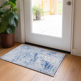 Machine Washable Indoor/ Outdoor Modern Cobble Chantille Rug