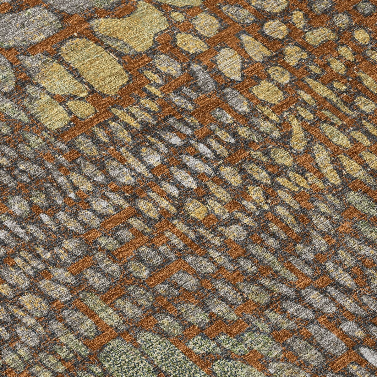 Machine Washable Indoor/ Outdoor Modern Cobble Chantille Rug