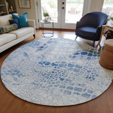 Machine Washable Indoor/ Outdoor Modern Cobble Chantille Rug