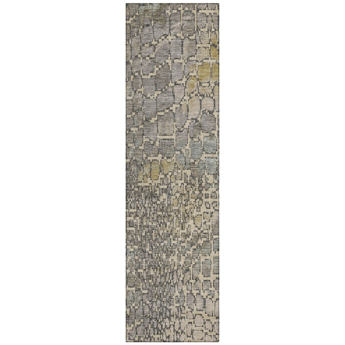 Machine Washable Indoor/ Outdoor Modern Cobble Chantille Rug