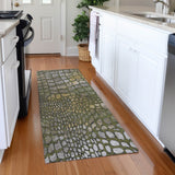 Machine Washable Indoor/ Outdoor Modern Cobble Chantille Rug