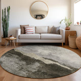 Machine Washable Indoor/ Outdoor Modern Contemporary Chantille Rug