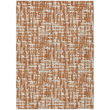 Machine Washable Indoor/ Outdoor Modern Crosshatch Chantille Rug