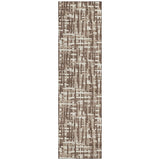 Machine Washable Indoor/ Outdoor Modern Crosshatch Chantille Rug