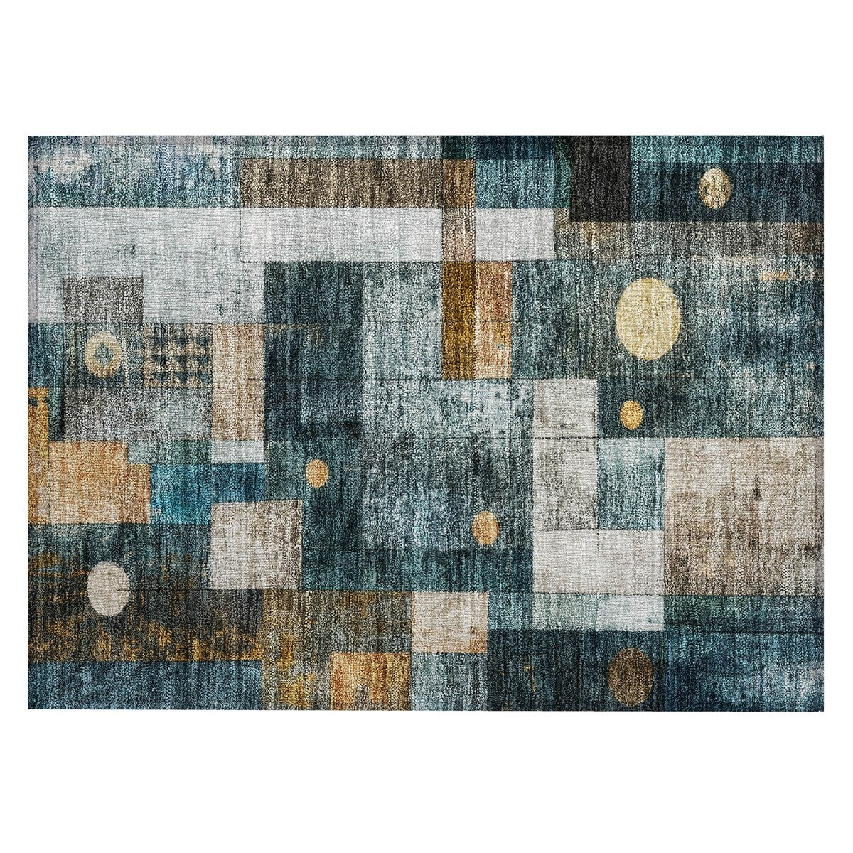 Machine Washable Indoor/ Outdoor Modern Deco Chantille Rug