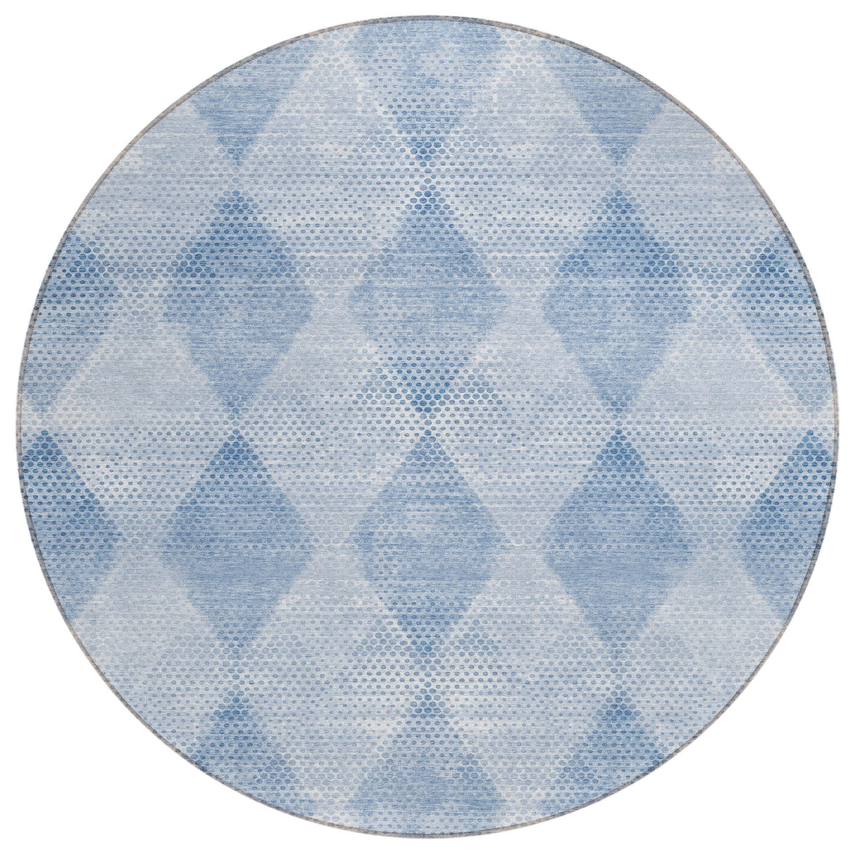 Machine Washable Indoor/ Outdoor Modern Diamonds Chantille Rug